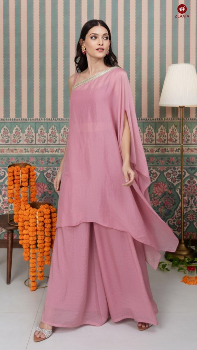 Pink kaftan co-ord set for eid