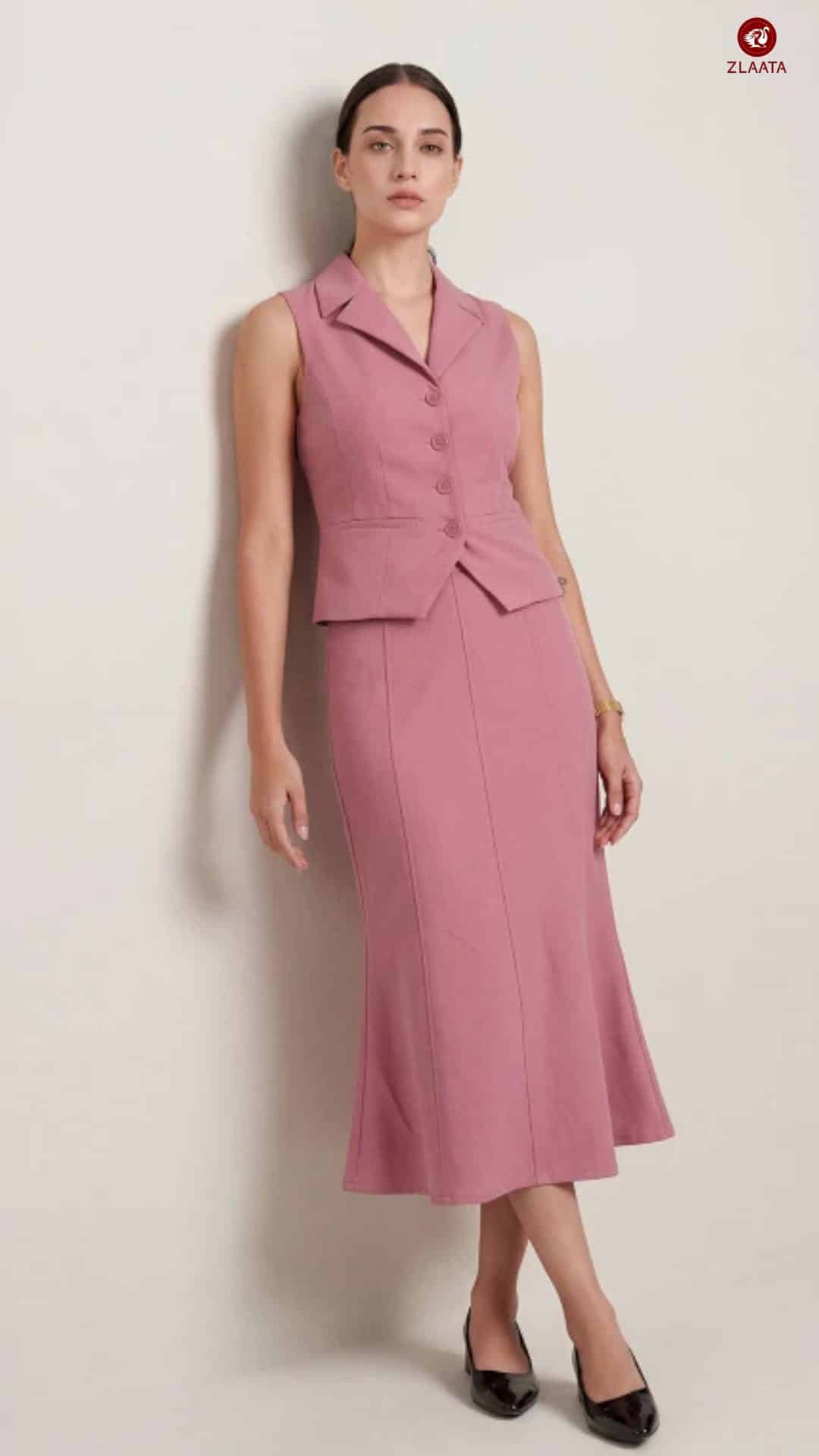 Peach Co-ord Set For Formal Dress For Interview
