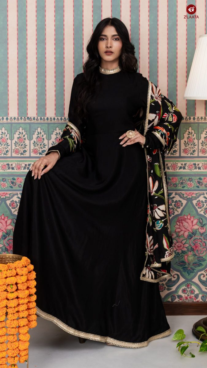 Black high kurta neck design