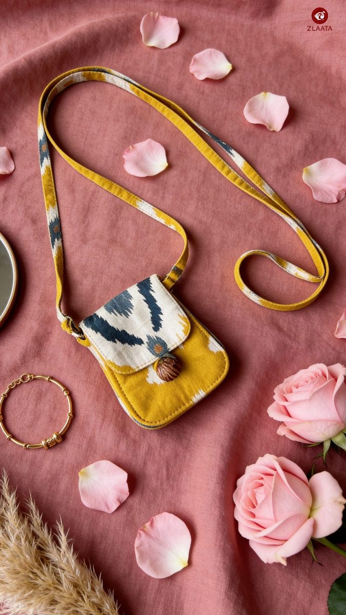 yellow mini cloth sling bag to celebrate world environmental day in style