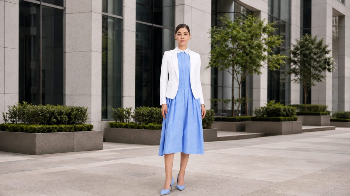 style guide on how to style a shirt dress